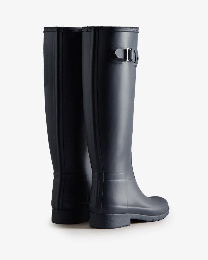 Hunter Botas De Lluvia Altas Y Refinadas Para Mujer Color Azul Marino
