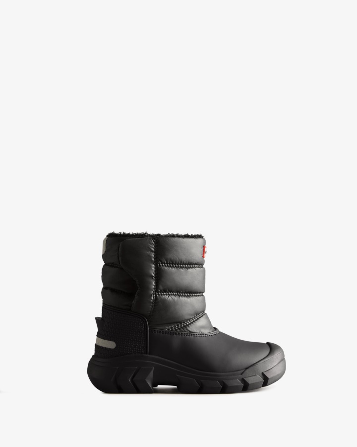 Hunter Botas De Nieve Aisladas Para Niños Grandes (5-10 Años) Negro