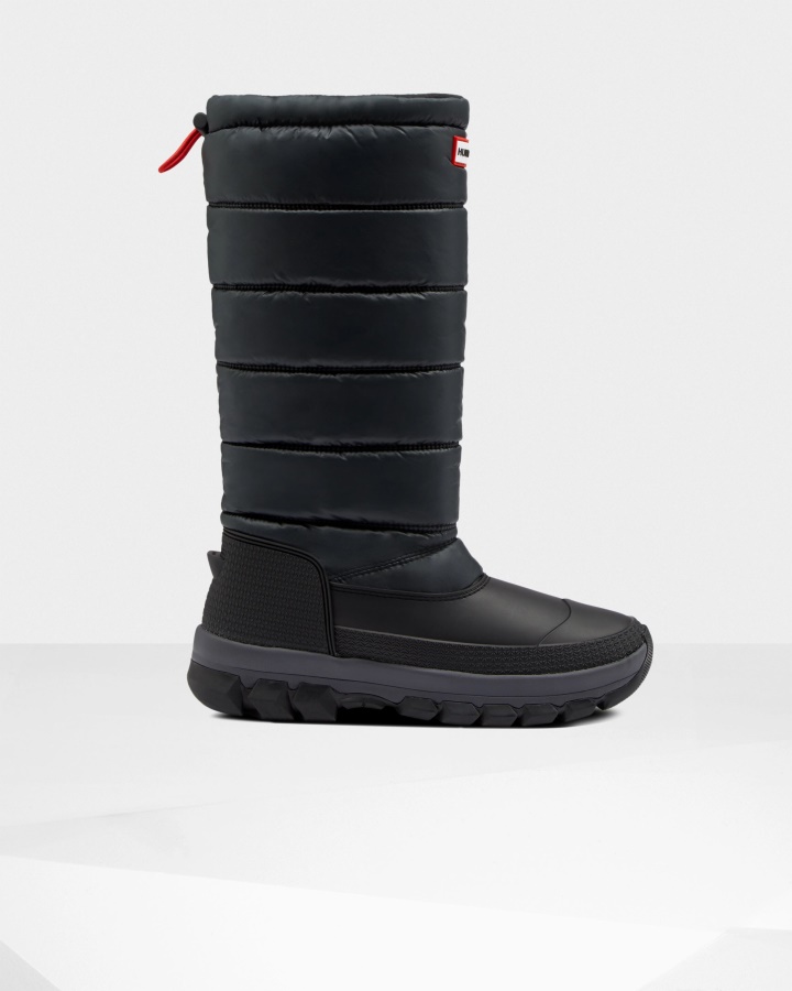 Hunter Botas De Nieve Altas Con Aislamiento Para Mujer Negras