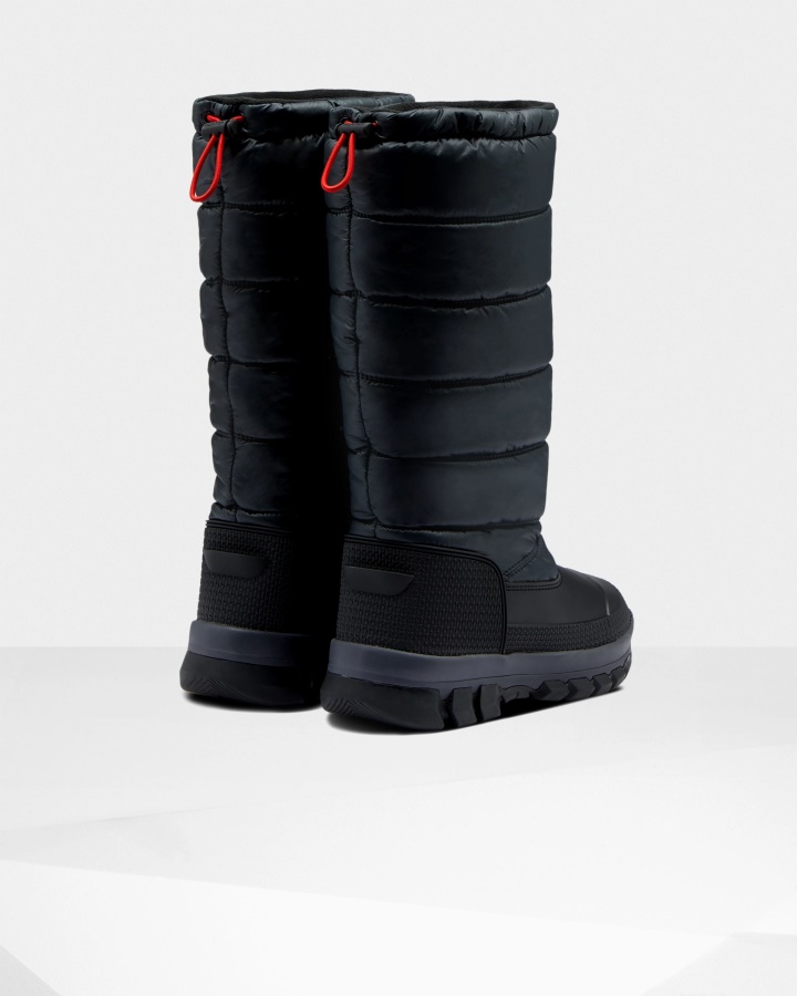Hunter Botas De Nieve Altas Con Aislamiento Para Mujer Negras