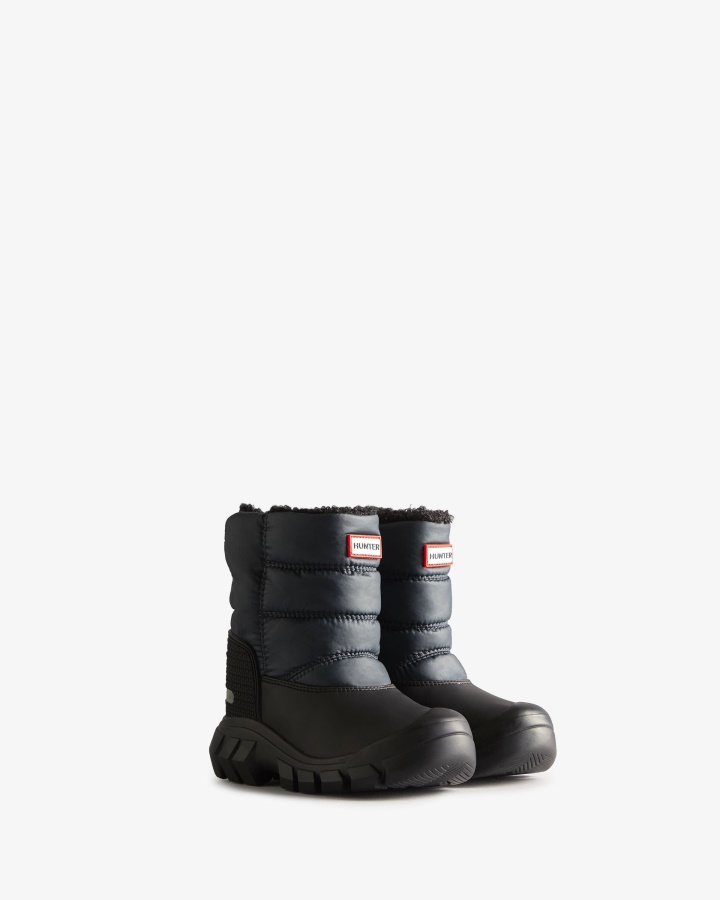 Hunter Botas De Nieve Con Aislamiento Para Niños Pequeños (18 Meses-6 Años) Azul Marino-negro