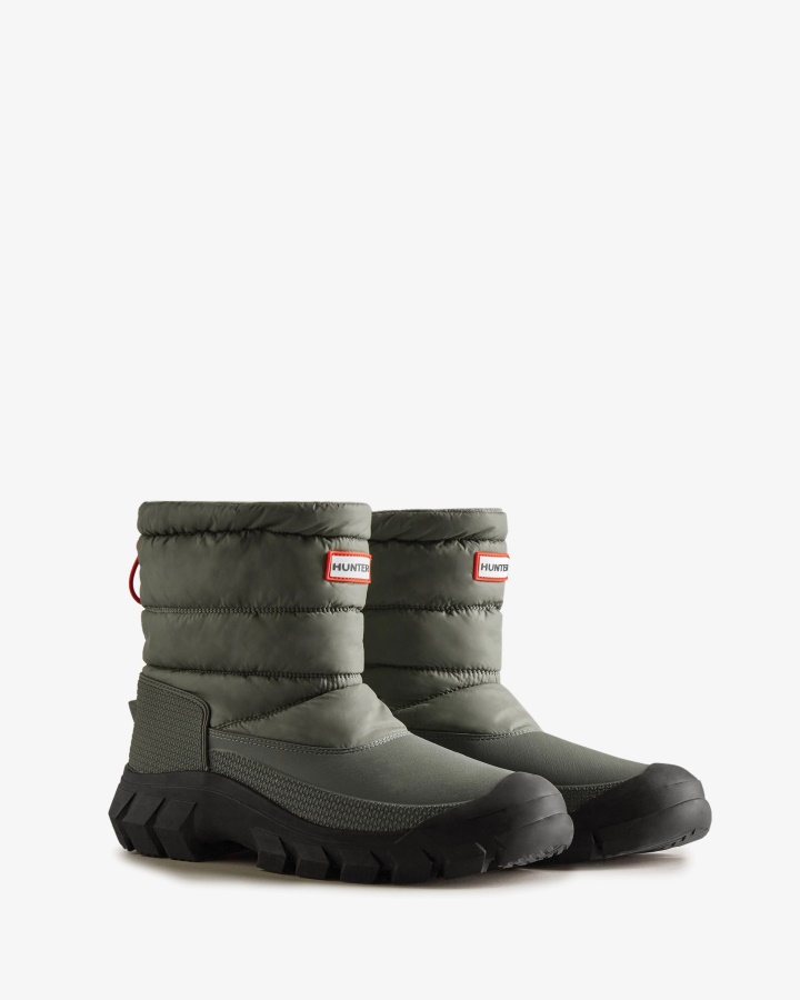 Hunter Hombre Intrepid Insulated Corta Nieve Botas Urban Gris-negro