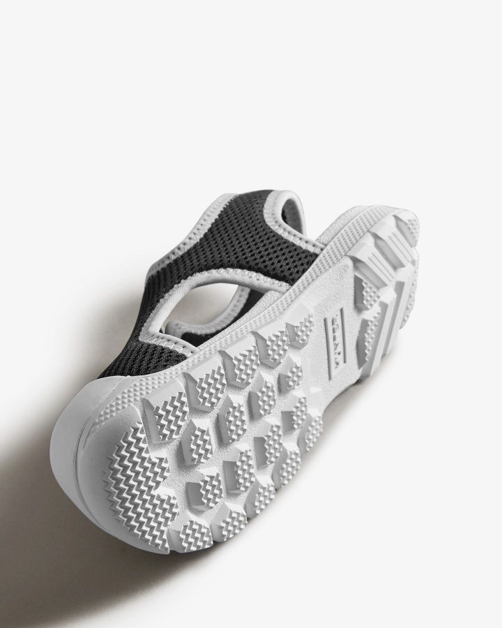 Hunter Little Kids (18 Meses-6 Años) Sandalias Para Caminar Al Aire Libre De Malla Negro-blanco