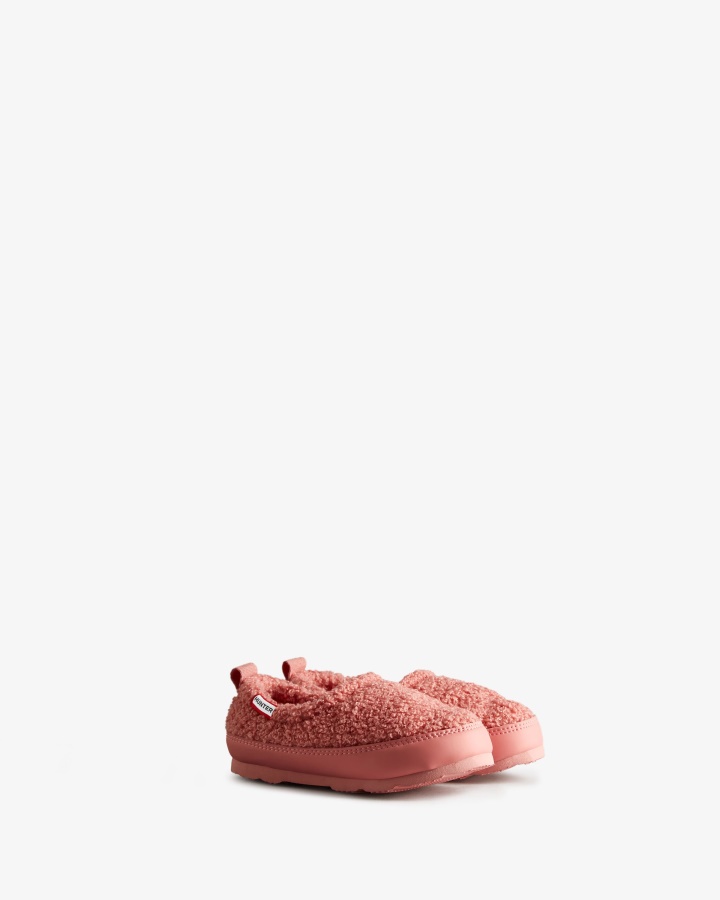 Hunter Little Kids (18 Meses-8 Años) Zapatilla De Piel De Oveja Vegana Con Aislamiento Zapato Rosa Hibisco