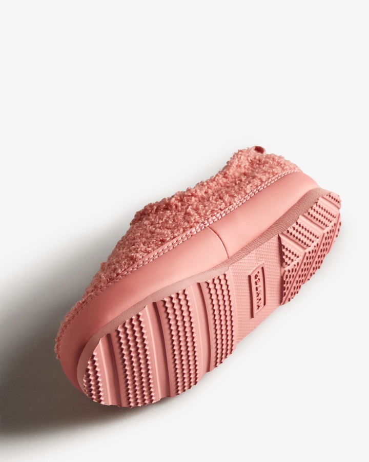 Hunter Little Kids (18 Meses-8 Años) Zapatilla De Piel De Oveja Vegana Con Aislamiento Zapato Rosa Hibisco