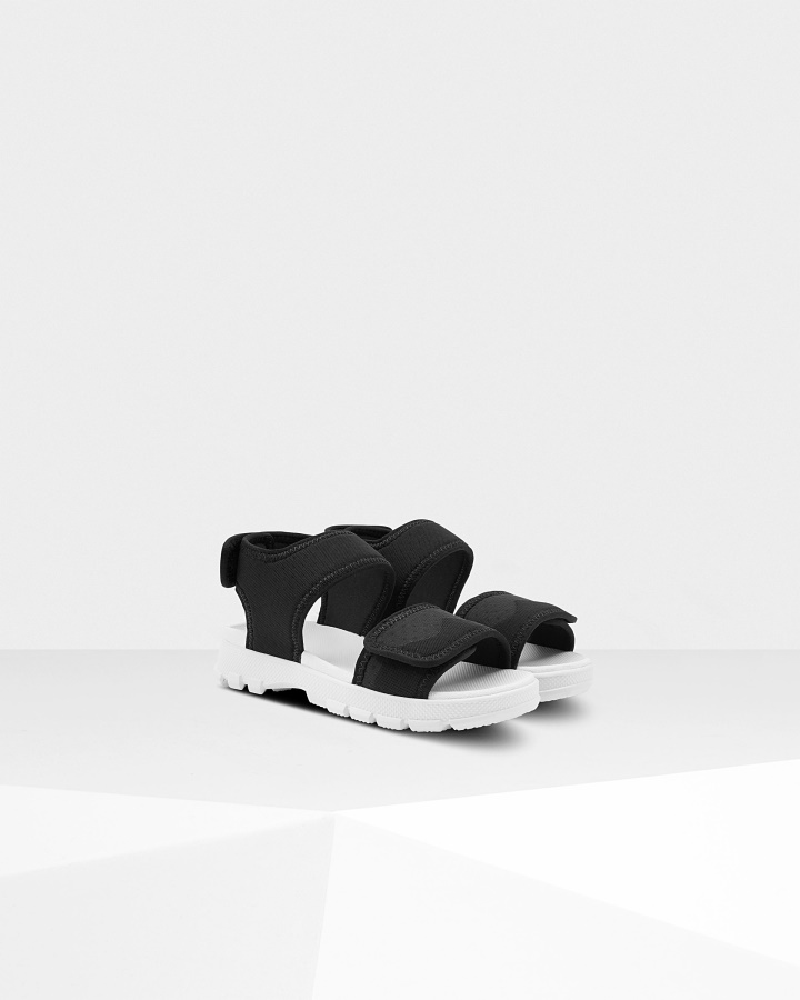 Hunter Niños Grandes (5-9 Años) Sandalias Para Caminar Al Aire Libre Negro