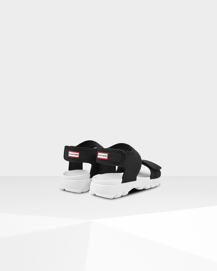 Hunter Niños Grandes (5-9 Años) Sandalias Para Caminar Al Aire Libre Negro