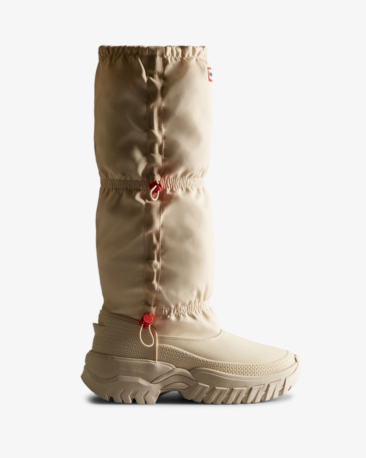 Hunter Wanderer - Botas De Nieve Altas Y Holgadas Con Aislamiento Para Mujer Color Blanco Sauce