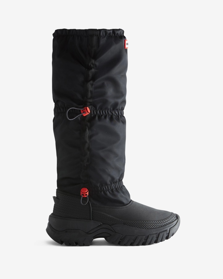 Hunter Wanderer Insulated Tall Slouch Botas De Nieve Para Mujer Color Negro