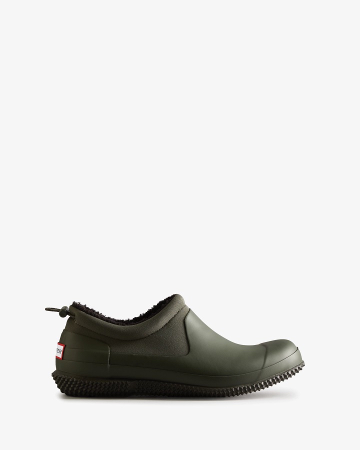 Hunter Zapato De Piel De Oveja Vegana Con Aislamiento Para Hombre Verde Oliva Oscuro