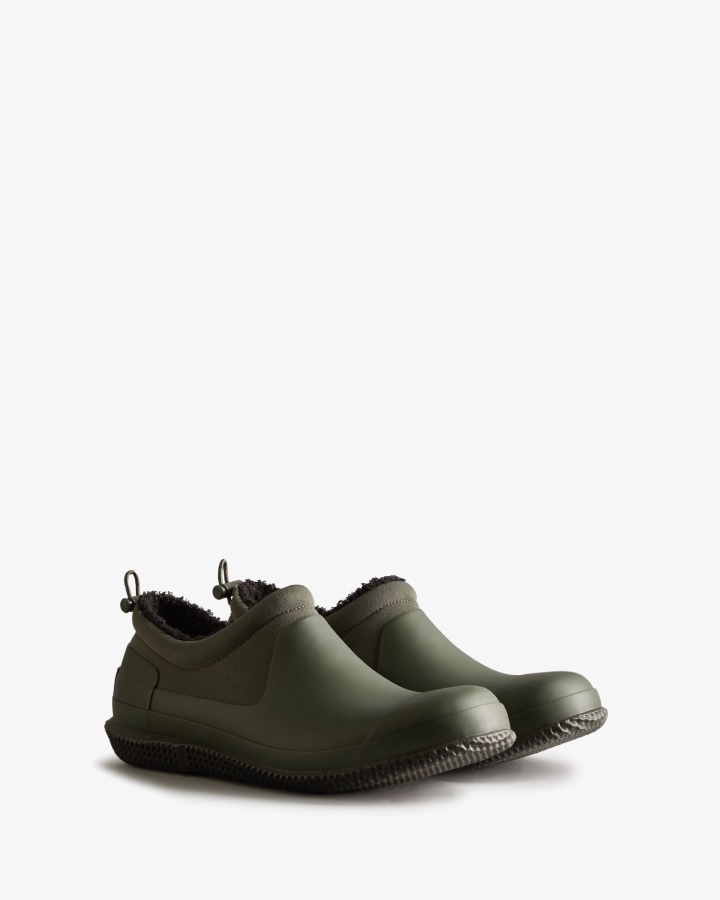 Hunter Zapato De Piel De Oveja Vegana Con Aislamiento Para Hombre Verde Oliva Oscuro