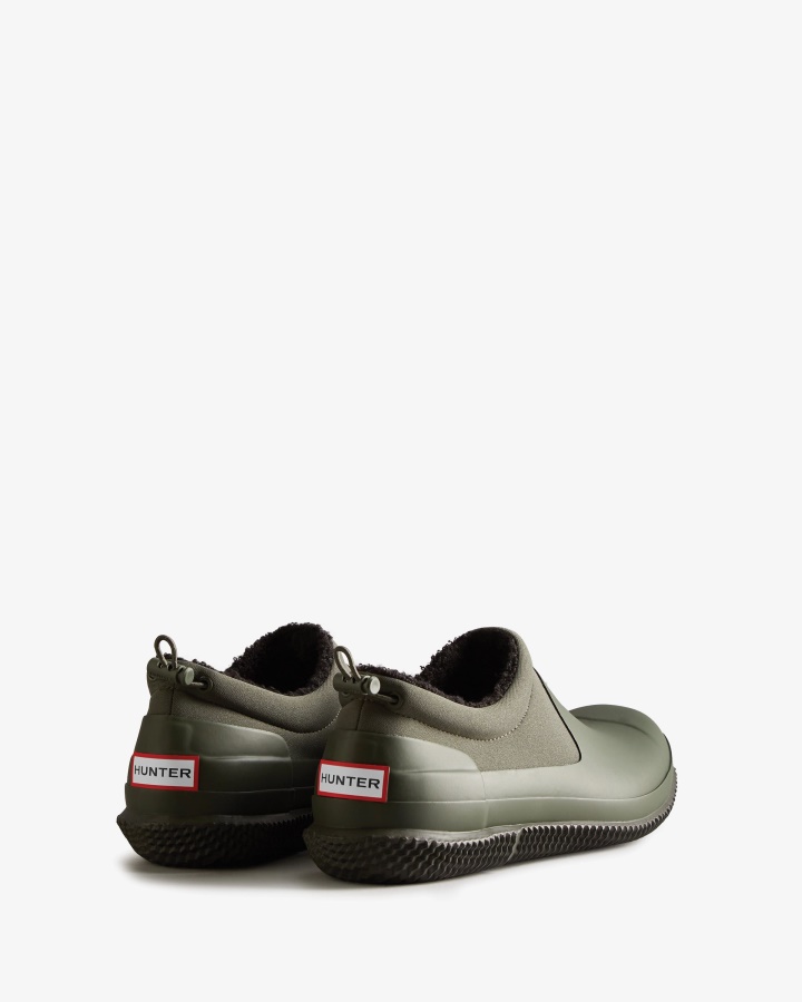 Hunter Zapato De Piel De Oveja Vegana Con Aislamiento Para Hombre Verde Oliva Oscuro