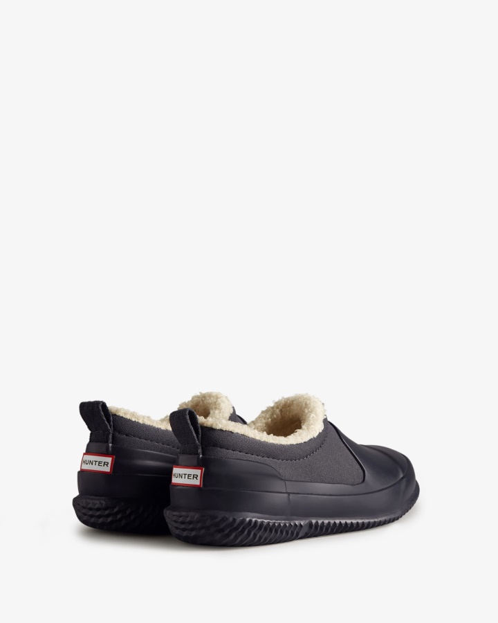 Hunter Zapatos Para Niños Grandes (5-10 Años) Con Aislamiento De Piel De Oveja Vegana Hunter Azul Marino