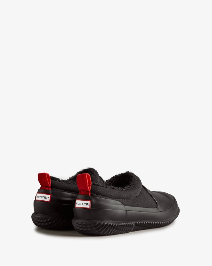 Hunter Zapatos Para Niños Grandes (5-10 Años) Con Aislamiento De Piel De Oveja Vegana Negro