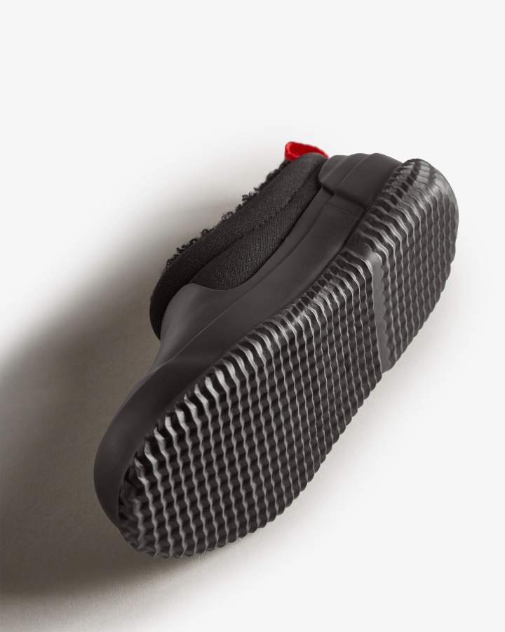 Hunter Zapatos Para Niños Grandes (5-10 Años) Con Aislamiento De Piel De Oveja Vegana Negro