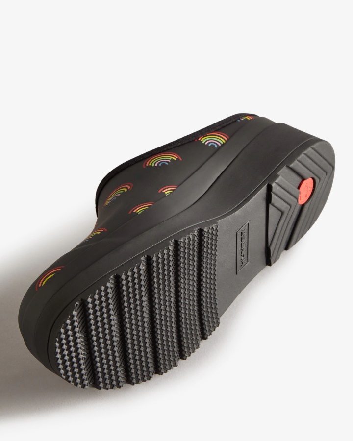 Mini Zuecos Mini Arcoíris Para Mujer Hunter Estampado Mini Arcoíris