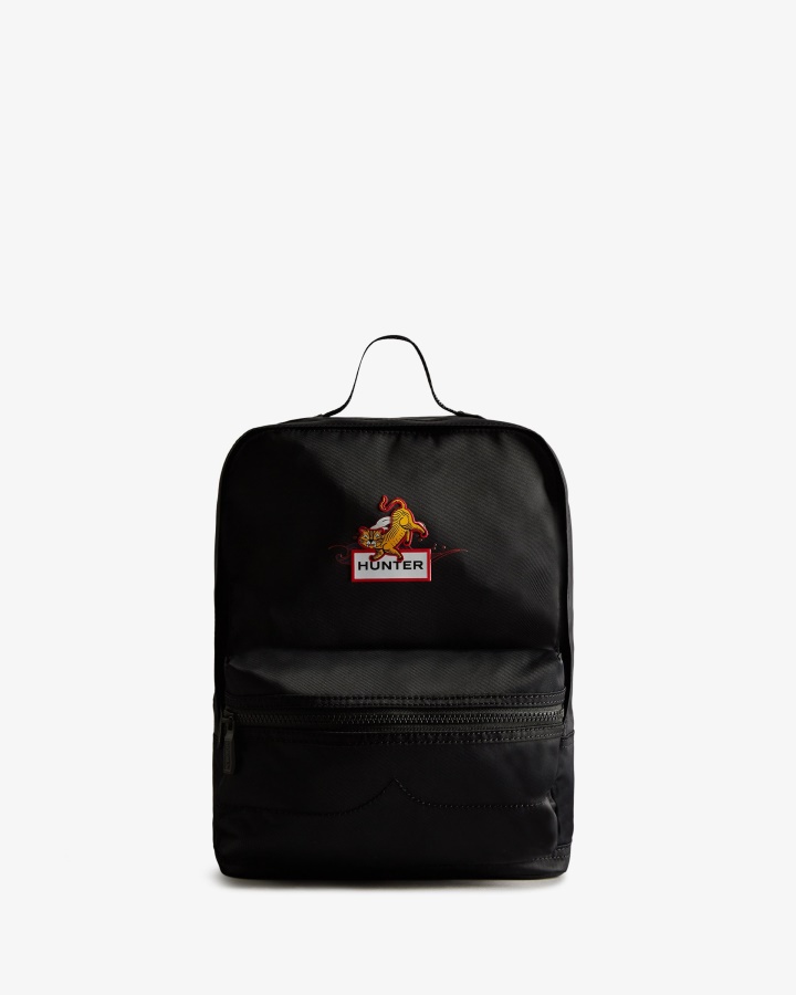 Mochila De Nailon Con Logo De Tigre Año Nuevo Lunar Para Niños De Hunter Negra