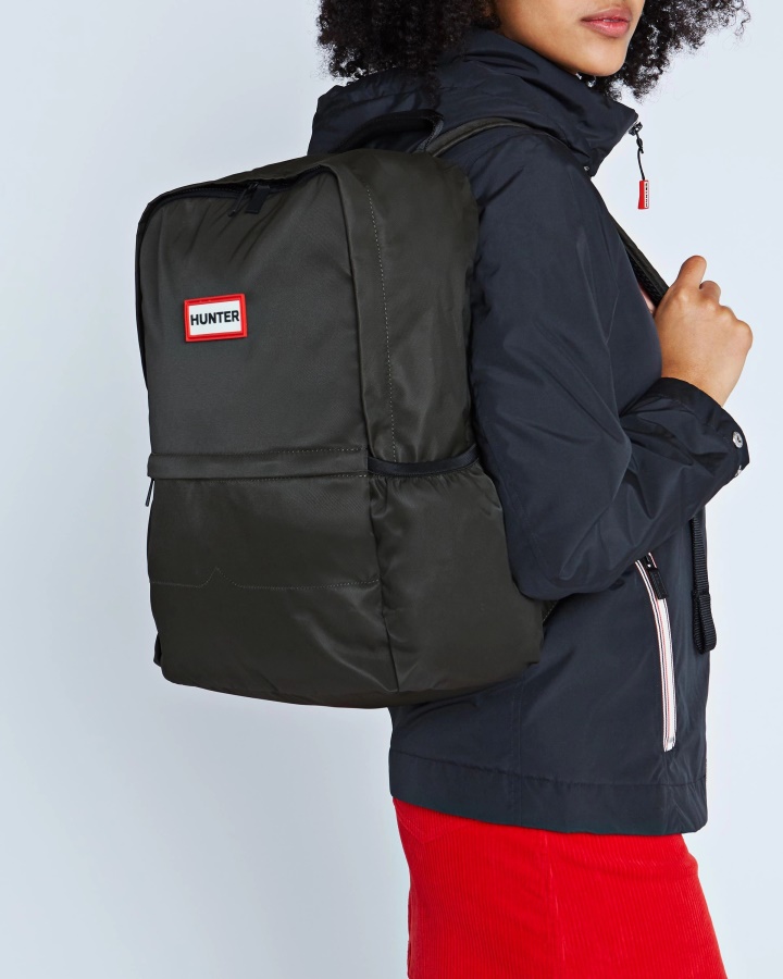 Mochila Grande De Nailon Hunter Verde Oliva Oscuro