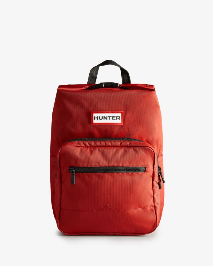 Mochila Hunter Nylon Pioneer Top Clip Rojo Militar