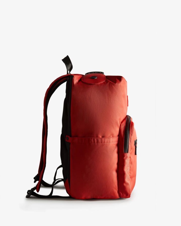 Mochila Hunter Nylon Pioneer Top Clip Rojo Militar