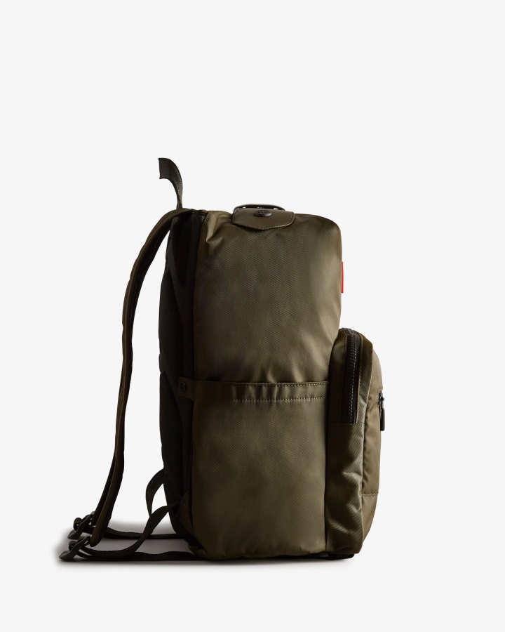 Mochila Hunter Nylon Pioneer Top Clip Verde Oliva Oscuro