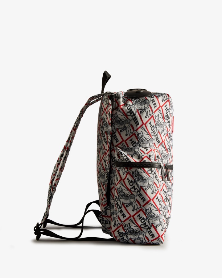 Mochila Hunter Nylon Top Clip Lunar New Year Tigre Estampado Negro-blanco