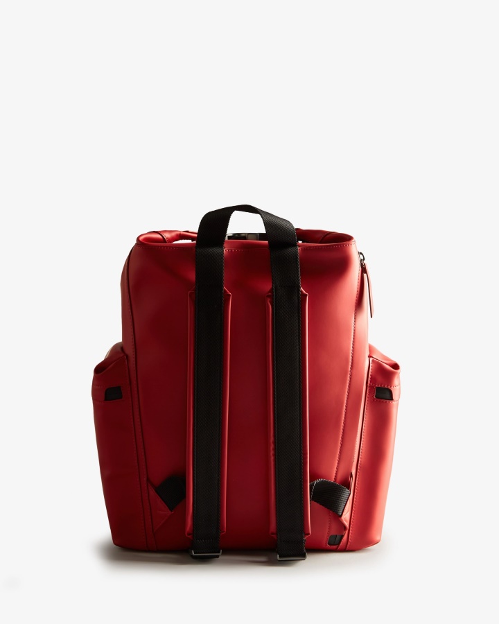 Mochila Hunter Top Clip - Cuero Engomado Rojo Militar