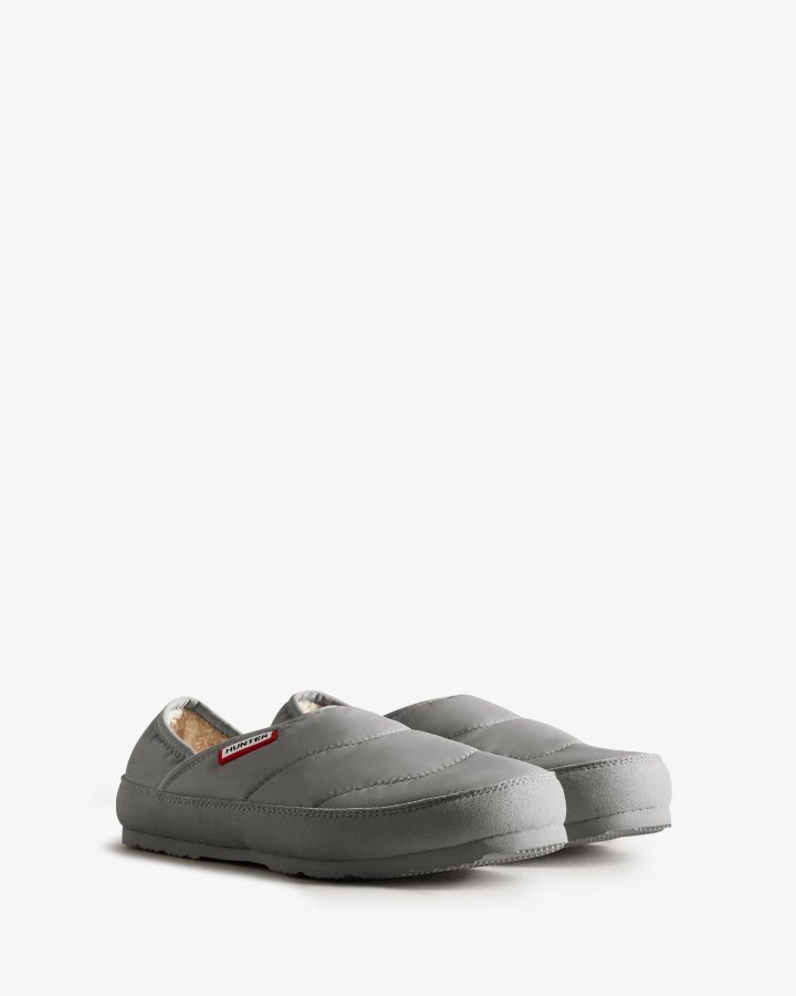 Pantuflas Hunter Mujer Puffer Gris Tundra