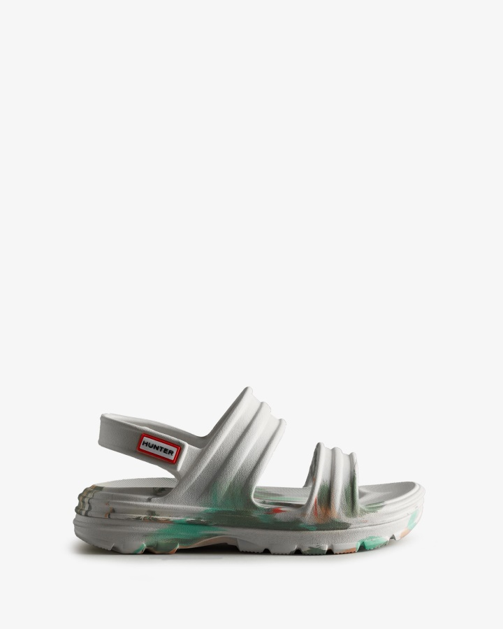 Sandalia Hunter Mujer Bloom Marmol Blanco