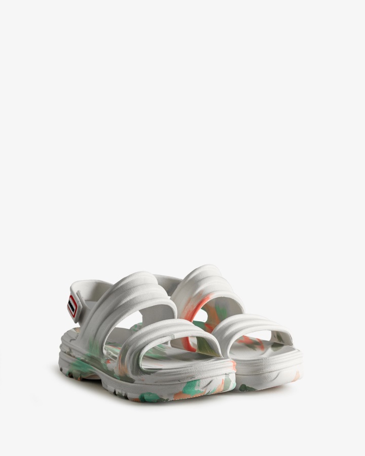 Sandalia Hunter Mujer Bloom Marmol Blanco