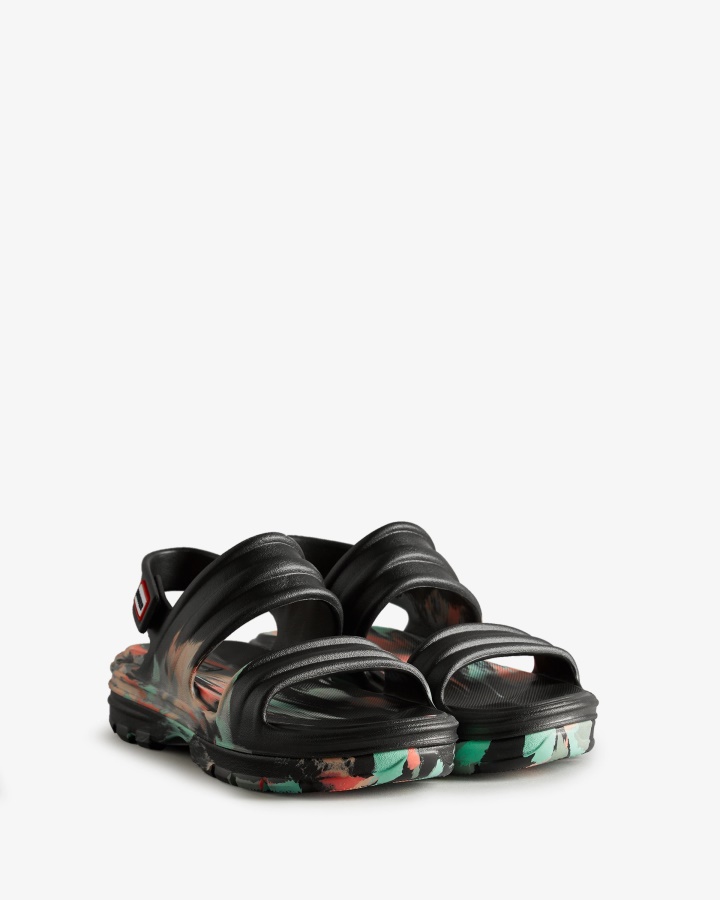 Sandalia Hunter Mujer Bloom Marmol Negro
