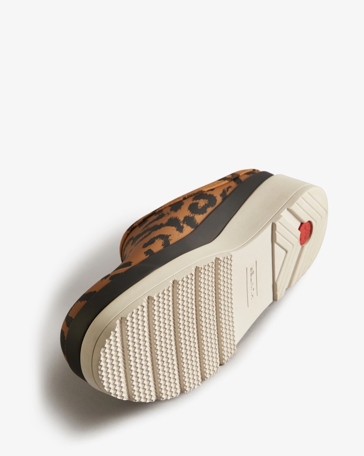 Zuecos Con Estampado De Leopardo Híbrido Play Hybrid Para Mujer Hunter Black-Cast