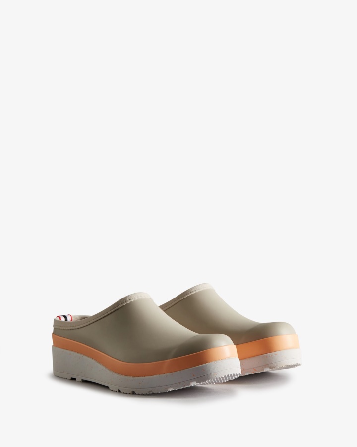 Zuecos Con Suela Moteada Para Mujer De Hunter Steall Grey-Summit Rise Peach