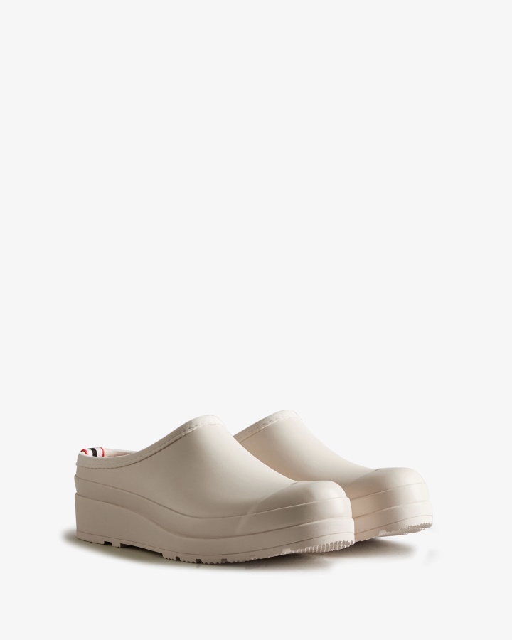 Zuecos De Mujer Hunter Cast Gris Pálido