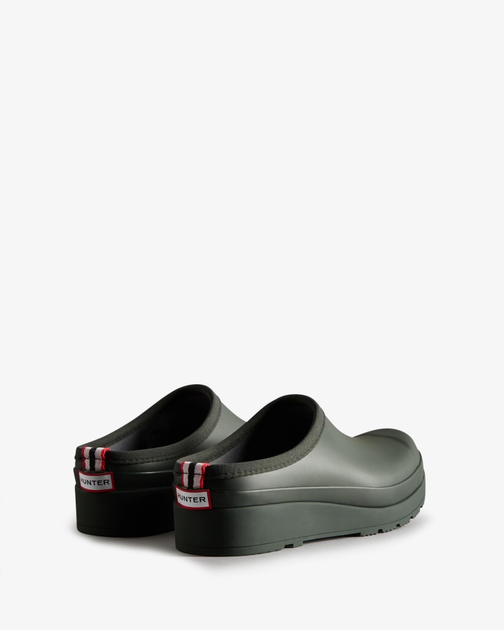 Zuecos Hunter Mujer Play Arctic Musgo Verde