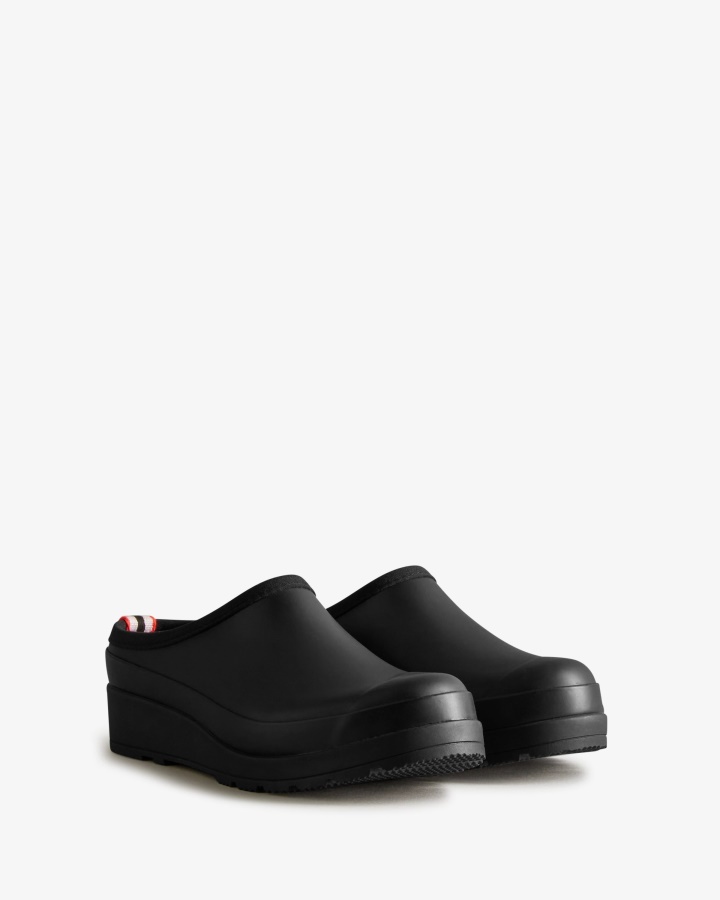 Zuecos Hunter Mujer Play Zuecos Negros