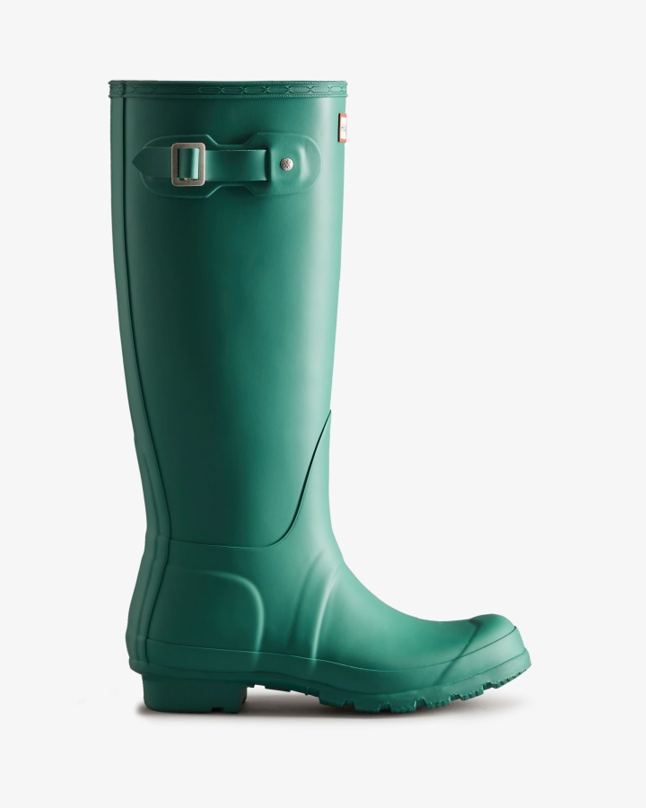 Botas De Lluvia Altas Originales Para Mujer Hunter Verde Azulado Descongelar
