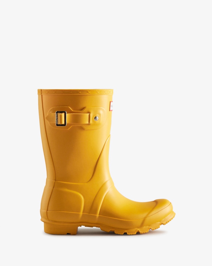 Botas De Agua Cortas Originales Mujer Hunter Amarillo