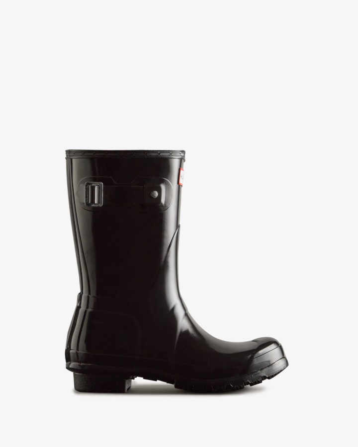 Botas De Lluvia Cortas Gloss Originales Para Mujer Hunter Negras