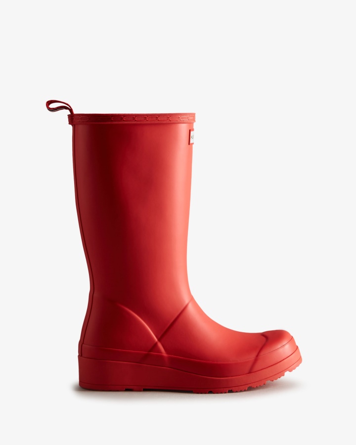 Botas De Agua Hunter Play Tall Para Mujer Logo Rojo