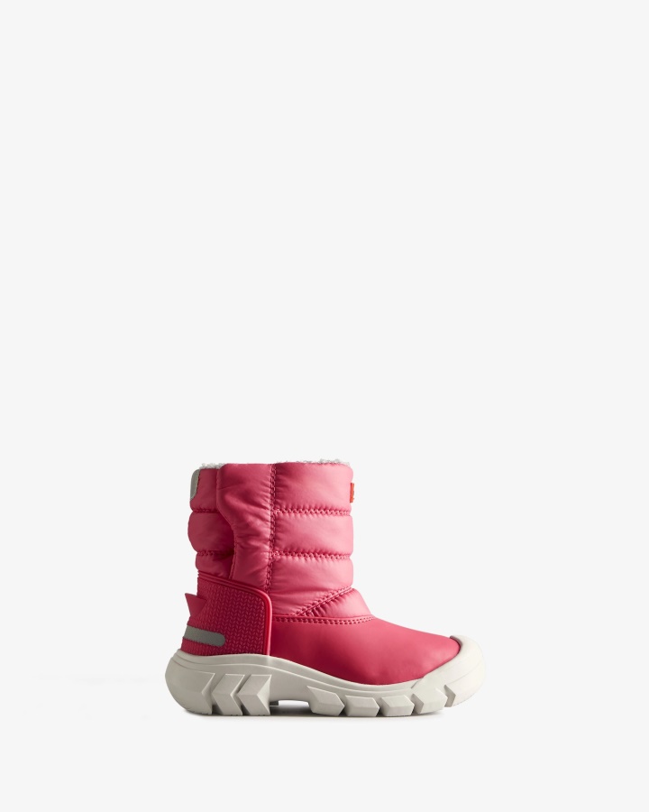 Botas De Nieve Con Aislamiento Hunter Para Niños Pequeños (18 Meses-6 Años) Rosa Brillante