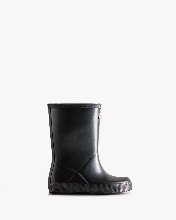 Botas De Lluvia Hunter Kids First (18 Meses-8 Años) Nebula Negro