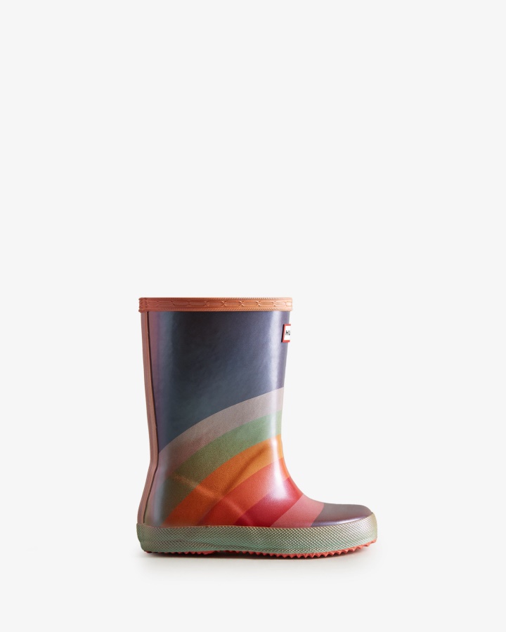 Botas De Lluvia Hunter Kids First (18 Meses-8 Años) Nebula Rainbow