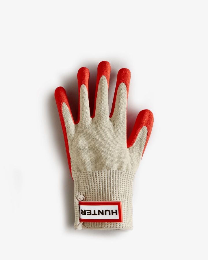 Guantes De Jardinería De Goma Hunter Logo Rojo