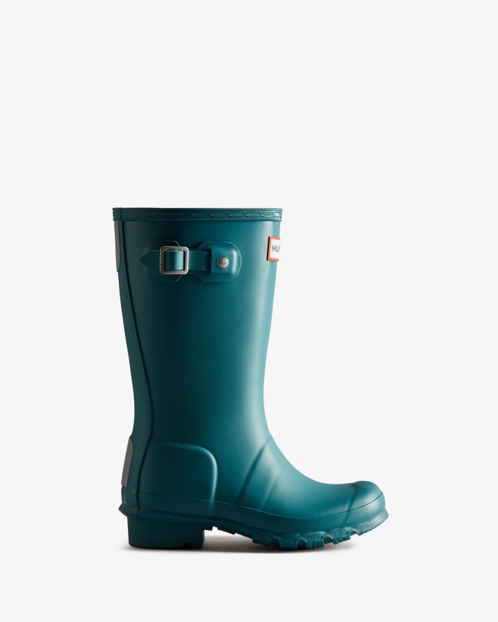 Botas De Lluvia Hunter Original Big Kids (5-11 Años) Azul Opalina