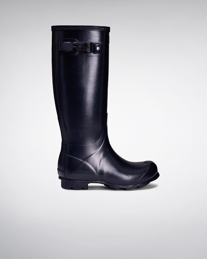 Botas De Agua Hunter Norris Field Mujer Azul Marino