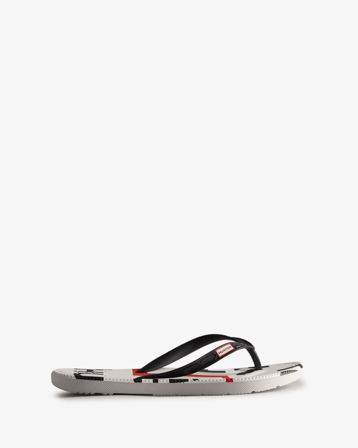 Chanclas De Mujer Hunter Con Logo Explotado Negro